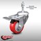 Service Caster 3 Inch SS Red Polyurethane 3/8 Inch Threaded Stem Caster with Total Lock Brake SCC-SSTSTTL20S314-PPUB-RED-381615 - alternate 2